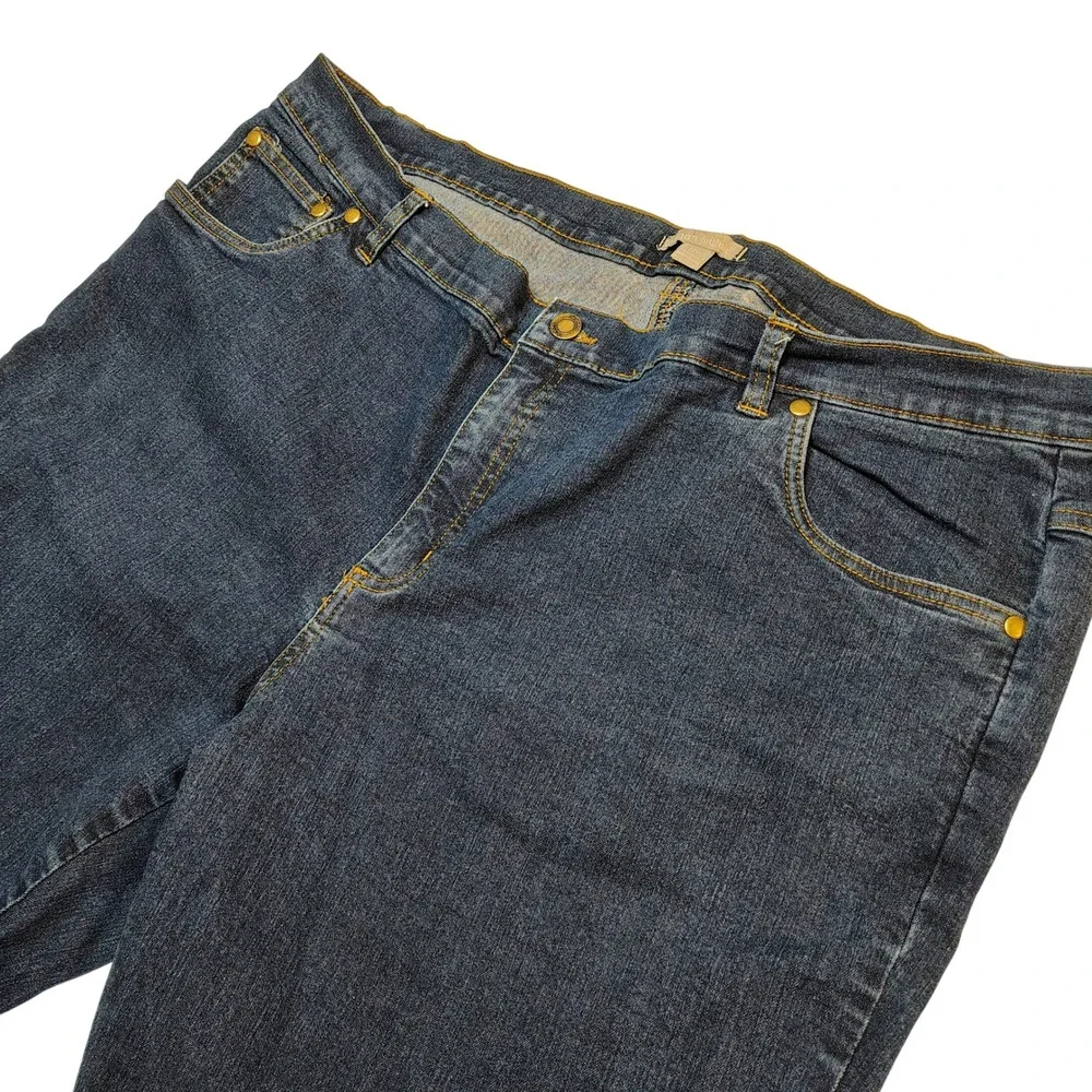 Woman Within Jeans Blue‎ Wash Bootcut Stretch Denim Plus Size 22W
